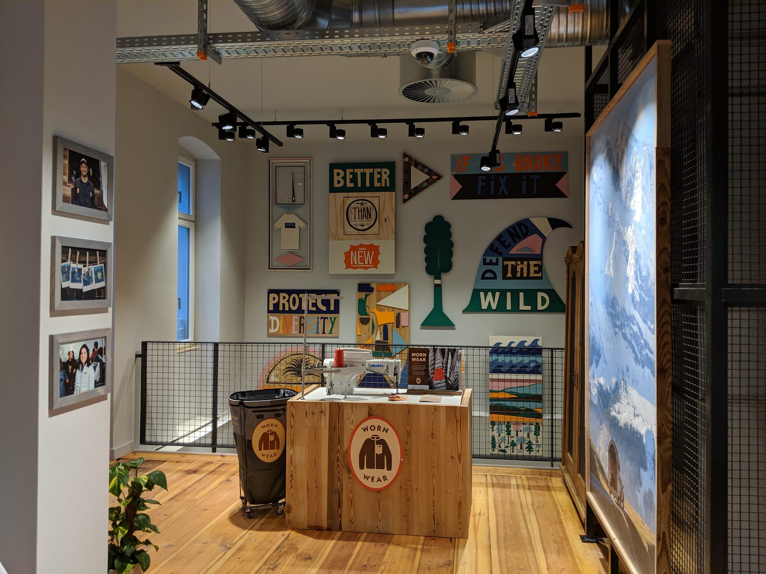 Der Patagonia Store von innen im ersten Stock